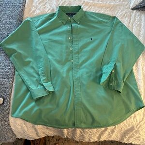 Polo Ralph Lauren teal green XXL long sleeve button down
